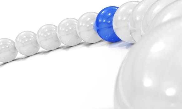 3D Sphere Circle Focus - Blue White 6