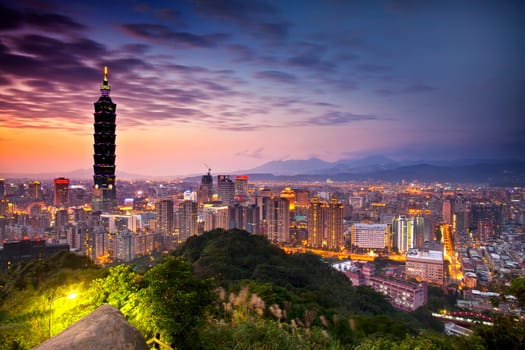 Taipei night scene with Taipei101 for adv or others purpose use