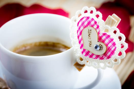 Coffee with Valentine heart