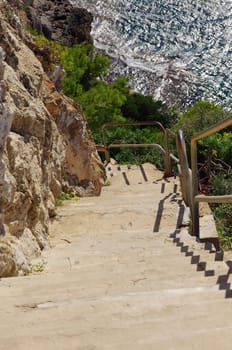 Steep stairs