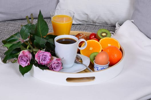 Breakfast in the morning in bed