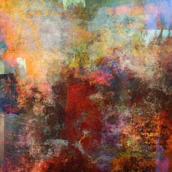 Abstract Painting Textures Collaged