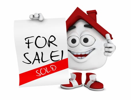 Small 3D House Red - For Sale! Pay
