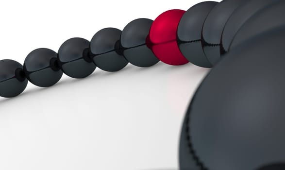 red and black - 3D ball focus 10