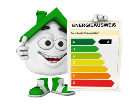 Small 3D House Green - Energy Performance Certificate Concept 2