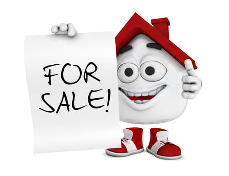 Small 3D House Red - For Sale!