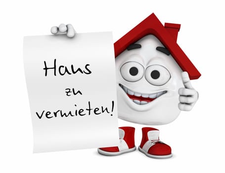 Small 3D House Red - House for Rent!