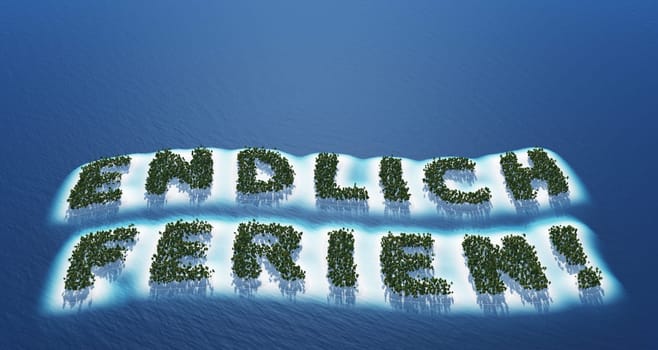 Finally holidays - island concept