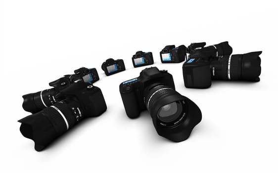 DSLR Concept - Digital SLR Cameras in Circle 2