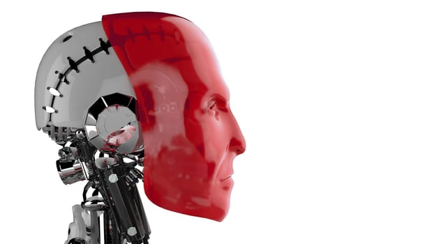 Side View - Robot Head Red