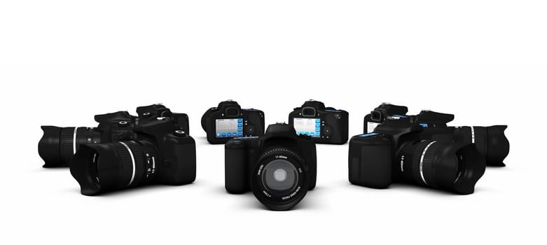 DSLR Concept - Digital SLR Cameras in Circle 3