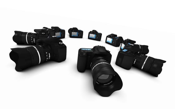 DSLR Concept - Digital SLR Cameras in Circle 1