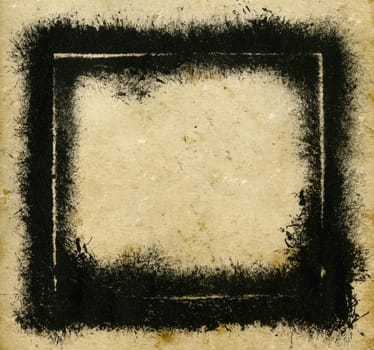 Black grungy frame on vintage background