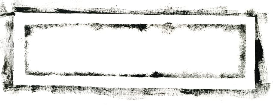 Black grungy banner on white background