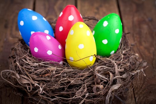 Easter eggs in the Easter basket