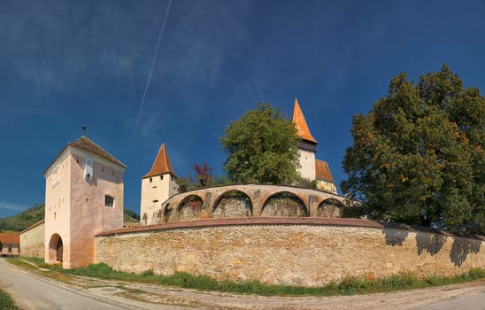 Biertan fortified church in Transylvania, Romania. It is a UNESCO World Heritage site.