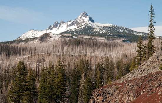 Three Fingered Jack Deep in the Cascade Range Oregon State USA