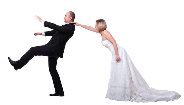 gromm try to escape from wedding