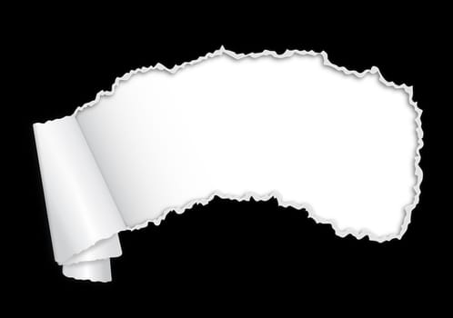 Torn paper with copy space