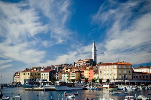 Old city of Rovinj in Croatia