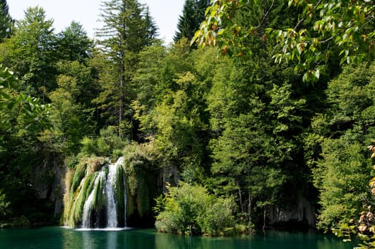 Beautiful waterfall in Croatia