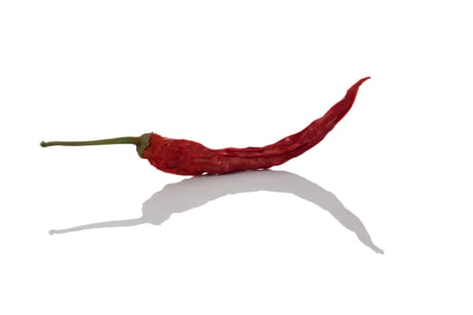 A dried red chile