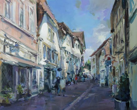 Old Town Osnabrück Painting Acrylic Paints