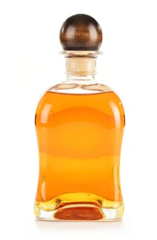 Bottle alcoholic product isolated on white