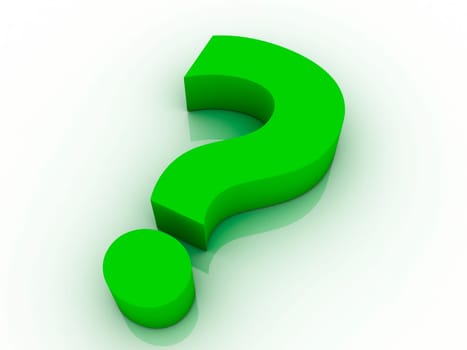 green 3d question mark