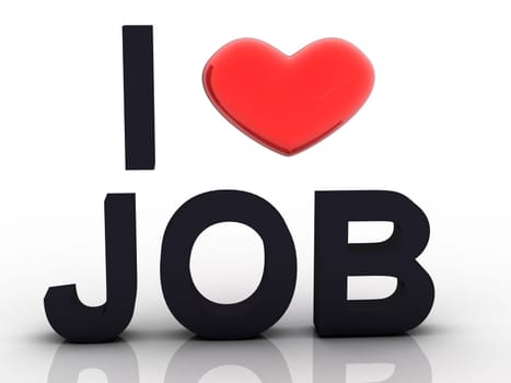 3D I Love Job