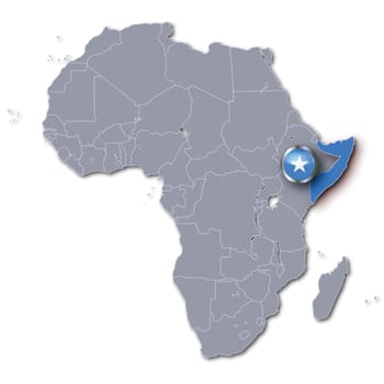 Map of Africa Somalia