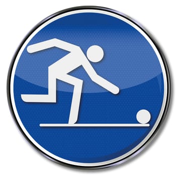 Schild Skittles and Bowling