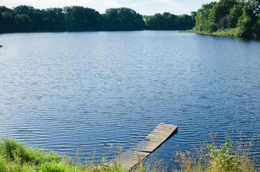 Wooden bridge at Lake