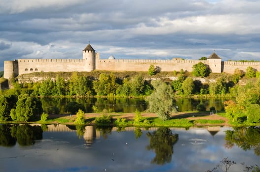 Two towers on the border of Estonia and Russia