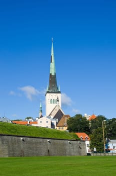 Tallinn, view of Oleviste  Church