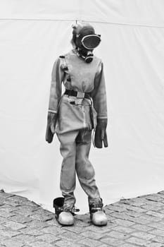 Old diving equipment  on a mannequin