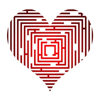 Abstract illustration of the maze in the heart