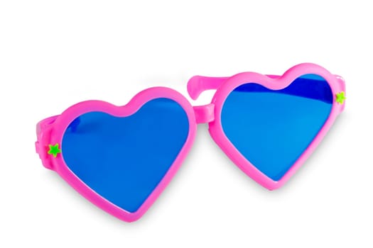 Sunglasses exposed on white background