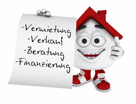 Small 3D House Red - Rental Sale Consulting Financing