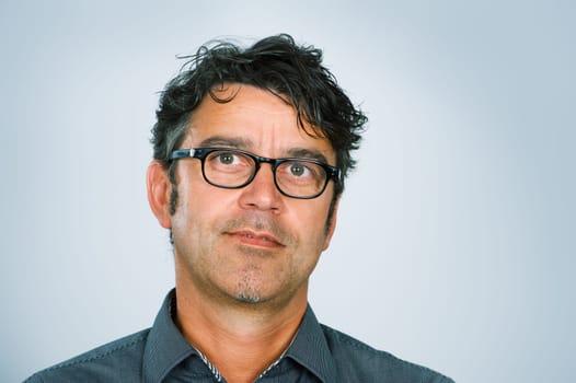 handsome man with glasses