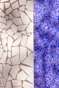 broken tiles mosaic trencadis typical from Mediterranean Spain