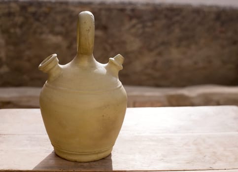 Botijo traditional clay pot jug to keep fresh water in Spain vintage