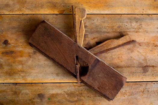 carpenter vintage wood planer tool planer rusted on retro  background