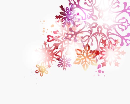 Contemporary Christmas snowflakes transparency background. EPS10 illustration with transparencies layered for easy manipulation and custom coloring.