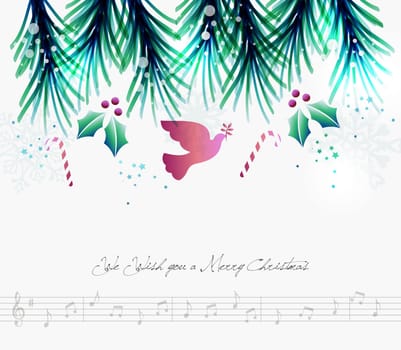Contemporary Merry Christmas winter musicc transparency background. EPS10 illustration with transparencies layered for easy manipulation and custom coloring.