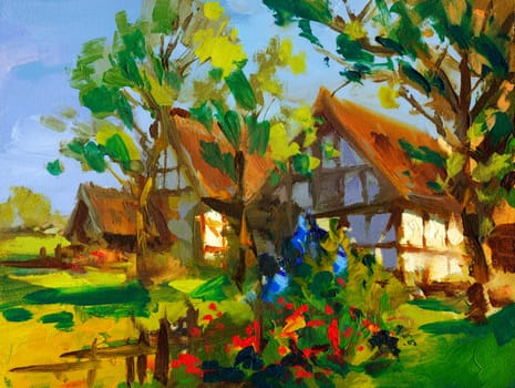 Landscape Painting Sketch Oil Paints