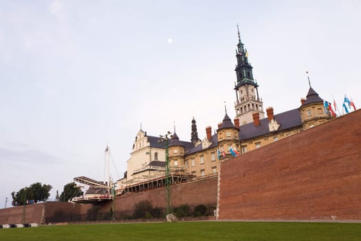 Jasna Gora monastery at dawn, Czestochowa in Poland