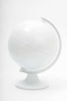 Empty world globe on a stand