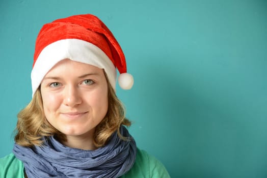Young woman with Christmas hat - Portrait -