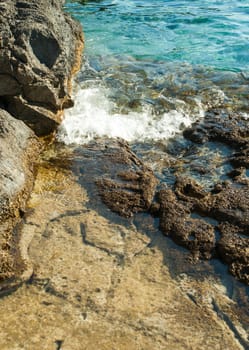 beautiful rocky beach in croatia
